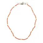 Coral & cultured pearl necklace