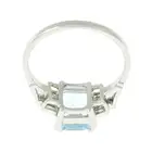 Aquamarine & diamond dress ring