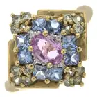 9ct gold sapphire, tanzanite, & gem dress ring