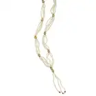 Natural pearl four-row necklace