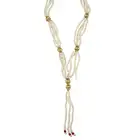 Natural pearl four-row necklace