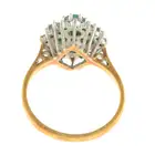18ct gold emerald & diamond ring