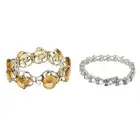 Two gem-set bracelets