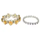 Two gem-set bracelets