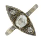 Diamond three-stone dress ring