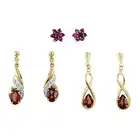Three pairs of gem-set earrings