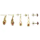 Three pairs of gem-set earrings