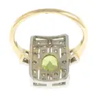 9ct gold peridot & diamond dress ring