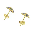 Sapphire floral cluster earrings