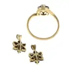 Sapphire & diamond ring & two pendants