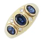 Sapphire & diamond dress ring