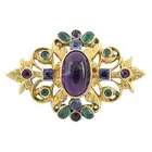 Early 20th century gold and gem-set brooch