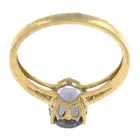 9ct gold iolite & diamond ring