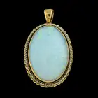 18ct gold opal single-stone pendant