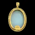 18ct gold opal single-stone pendant
