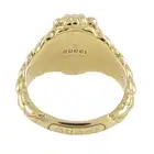 18ct gold diamond and amethyst lion head ring, by Gucci