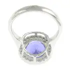 Tanzanite & diamond cluster ring