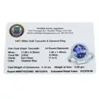 Tanzanite & diamond cluster ring