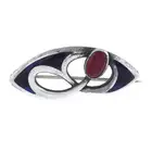 Edwardian silver paste brooch, by Charles Horner