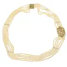 Cultured pearl necklace, with diamond detail