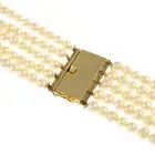 Cultured pearl necklace, with diamond detail
