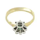 Emerald & diamond cluster ring