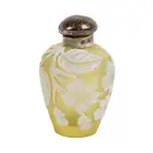 Victorian yellow cameo scent bottle 