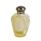 Victorian yellow cameo scent bottle 