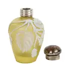 Victorian yellow cameo scent bottle 