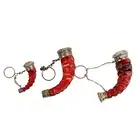 Three ruby glass horn or cornucopia scent bottles