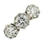Diamond three-stone ring