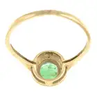 9ct gold emerald & diamond cluster ring