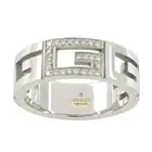 18ct gold diamond 'G' ring, by Gucci