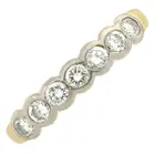 18ct gold diamond band ring 
