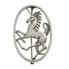 Mid 20th silver unicorn brooch, George Tarratt