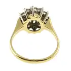 18ct gold opal & diamond cluster ring