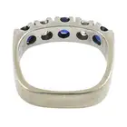 Sapphire & diamond five-stone ring