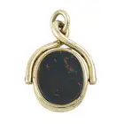 Late 19th century gem spinner locket fob