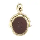 Late 19th century gem spinner locket fob