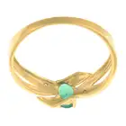 Emerald & diamond stylised ring