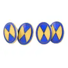 Silver & enamel cufflinks
