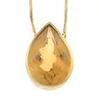 Citrine pendant, with chain