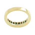 18ct gold emerald & diamond half eternity ring