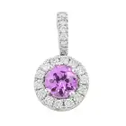 18ct gold sapphire & diamond cluster pendant