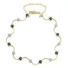 9ct gold sapphire & diamond bracelet