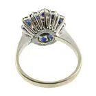 Sapphire & diamond cluster ring