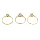Three 9ct gold gem-set rings