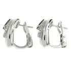 18ct gold sapphire & diamond cluster earrings