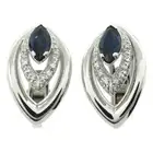 18ct gold sapphire & diamond cluster earrings