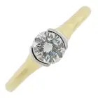 18ct gold diamond single-stone ring